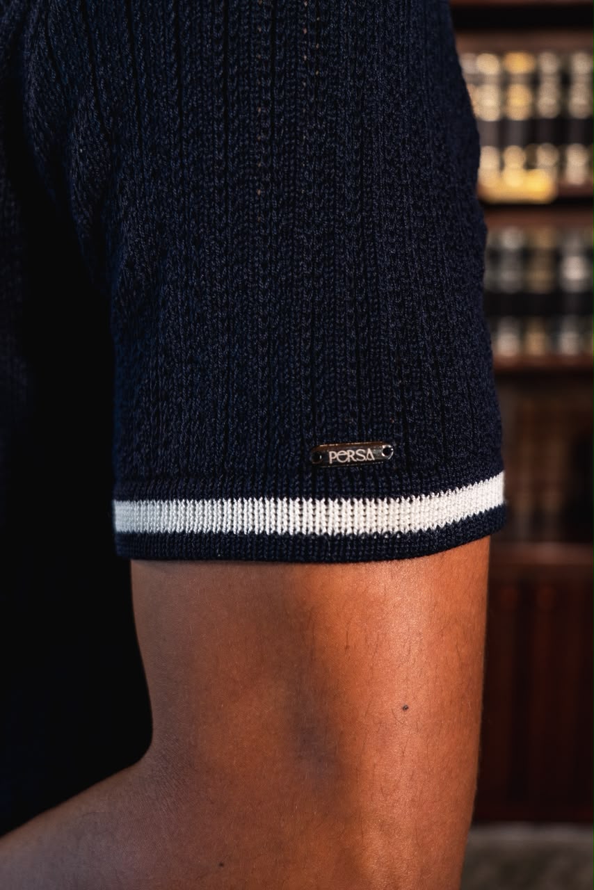 POLO PREMIUM AZUL DE PUNTO - RESILIENCIA