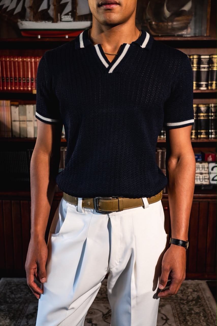 POLO PREMIUM AZUL DE PUNTO - RESILIENCIA