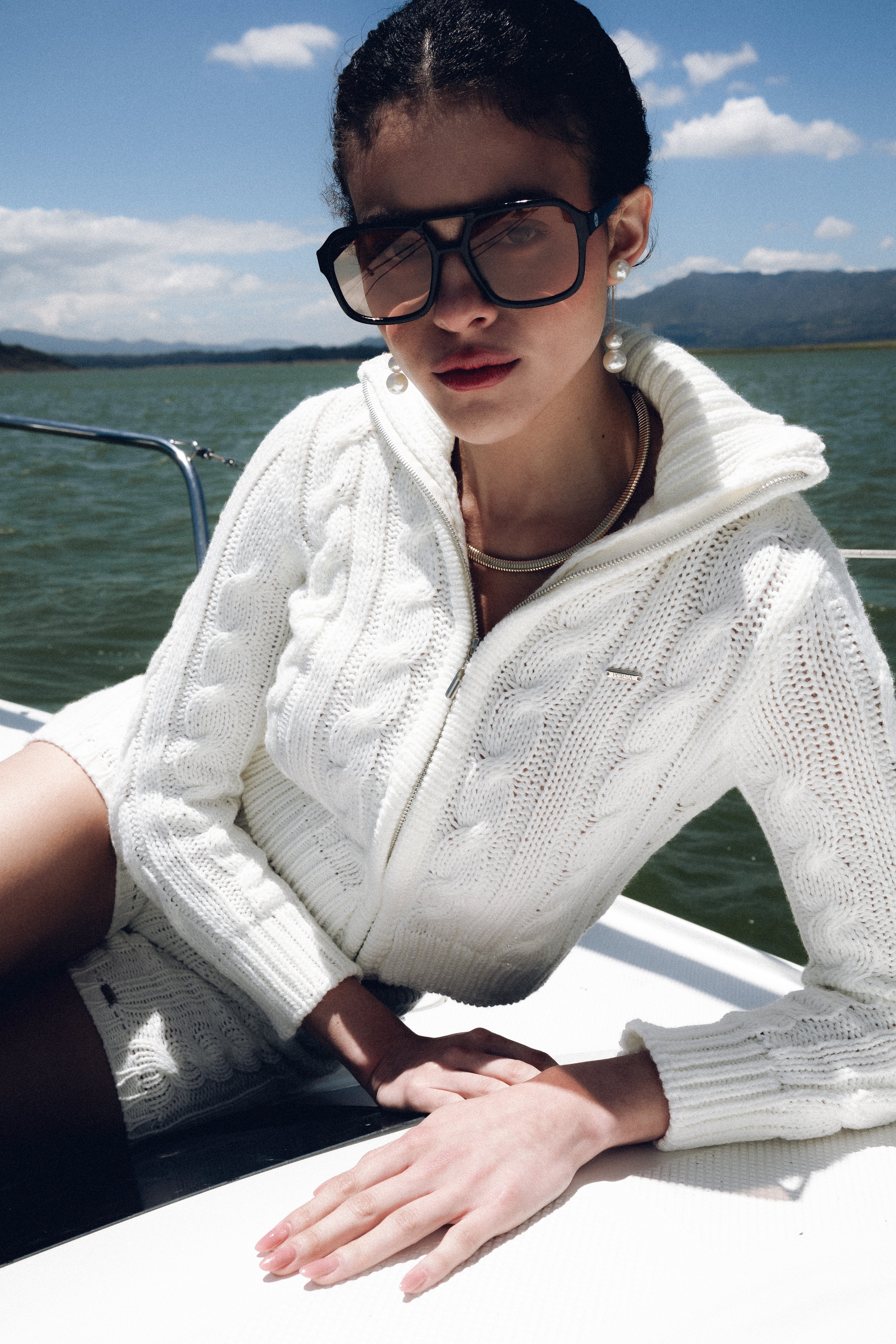 Ivory Knit Set (Chaqueta + Pantaloneta)