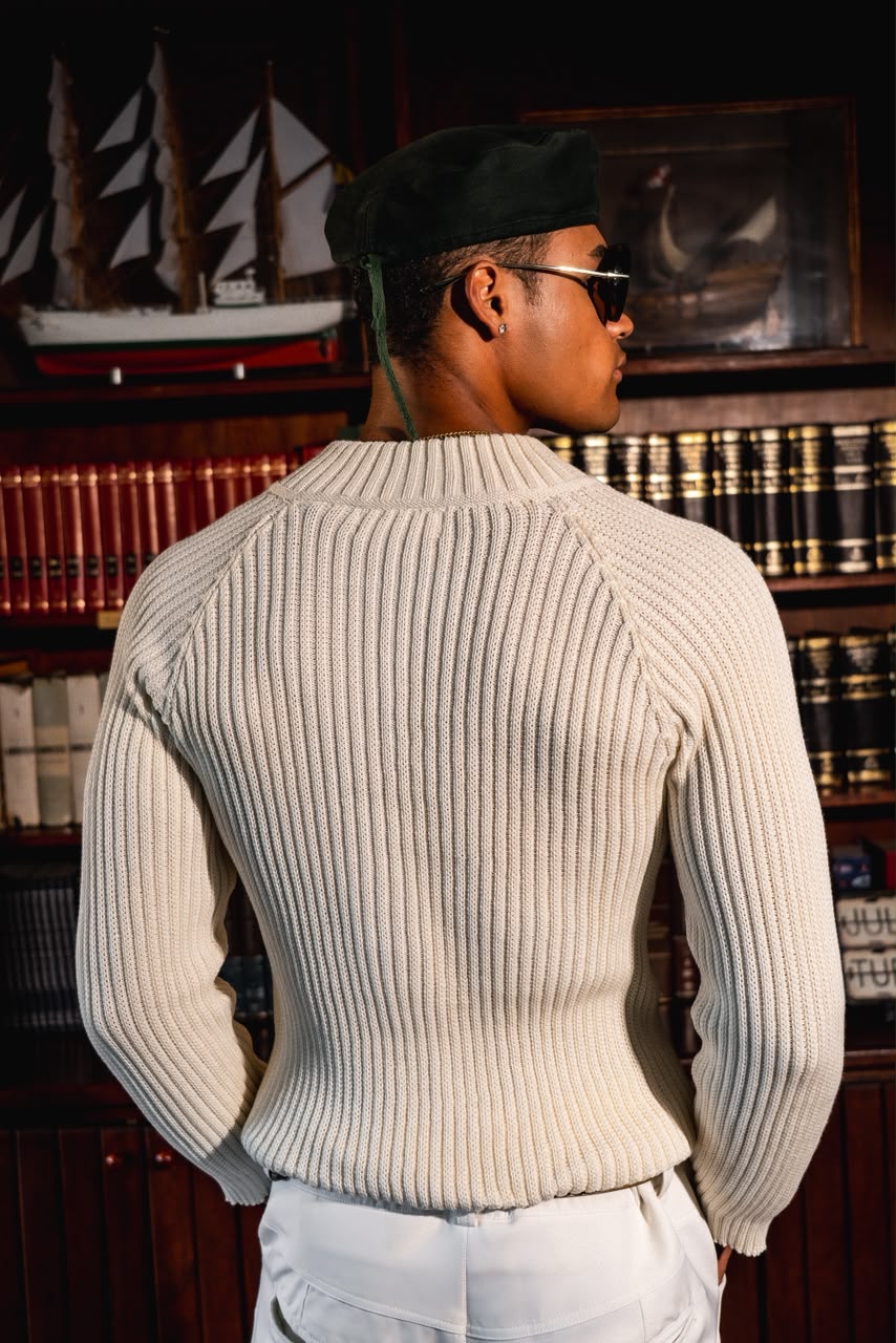 KNIT SWEATER MARFIL - (BASICS)