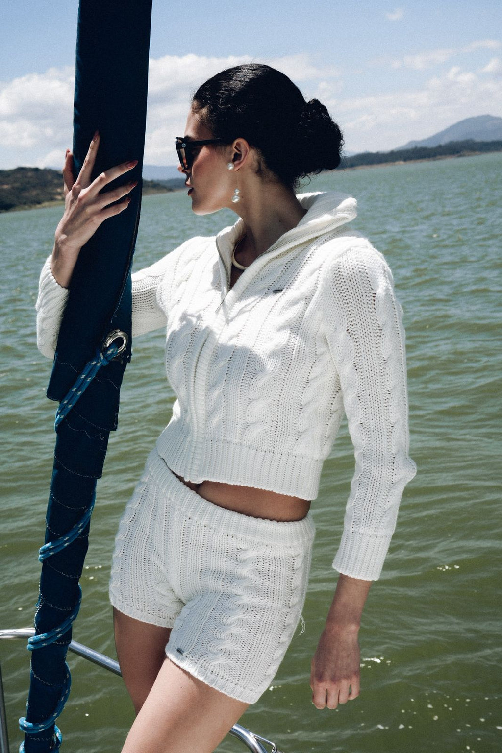 Ivory Knit Set (Chaqueta + Pantaloneta)