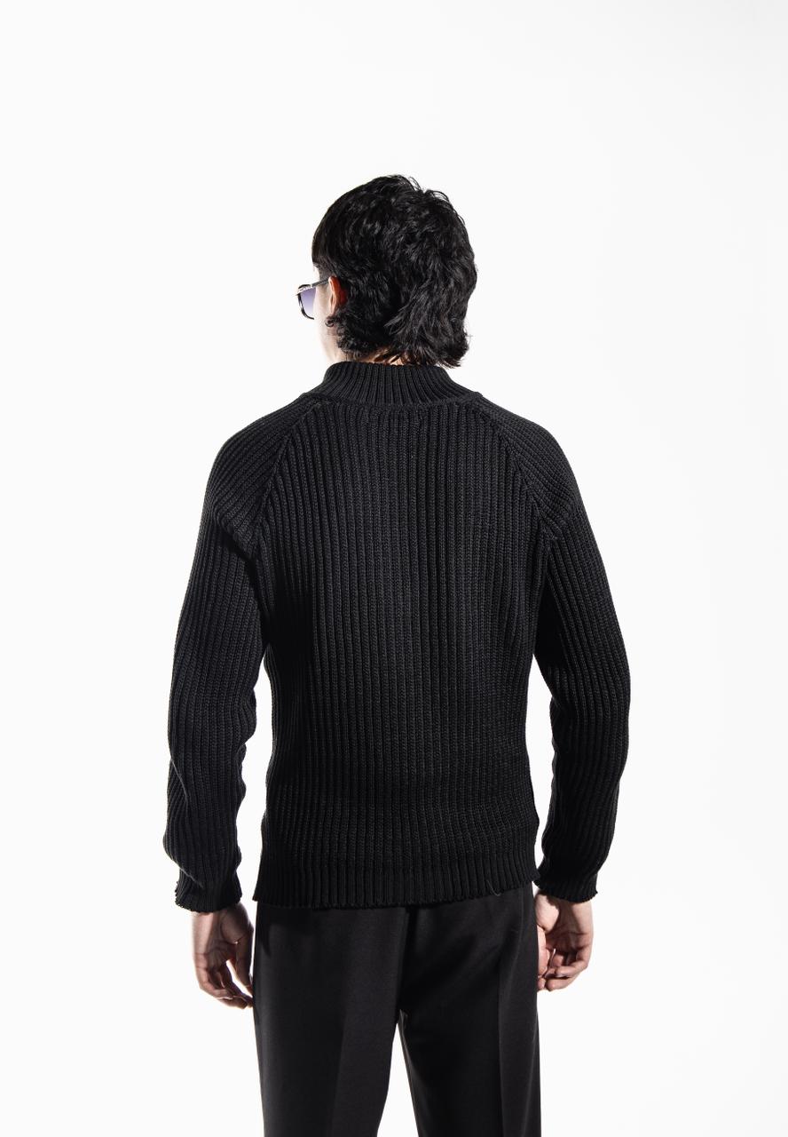 Knit Sweater Black Hombre